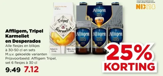 Aanbieding: Affligem, Tripel Karmeliet en Desperados