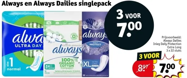 Aanbieding: Always en Always Dailies singlepack
