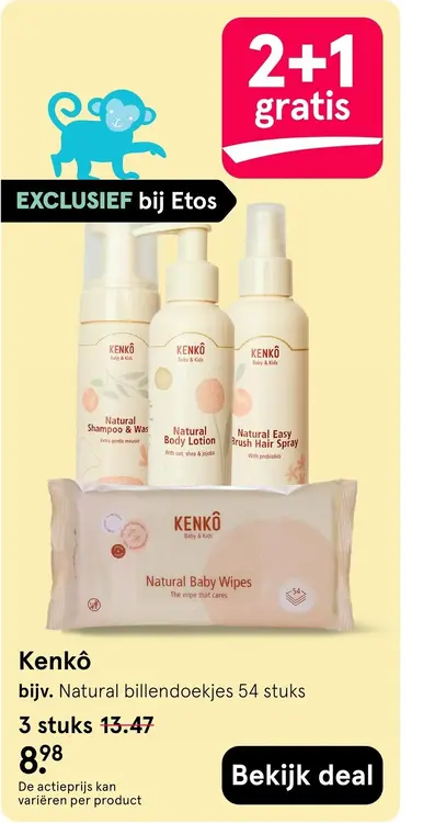 Aanbieding: Kenkô Natural billendoekjes