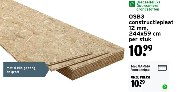 Aanbieding: OSB3 constructieplaat 12 mm