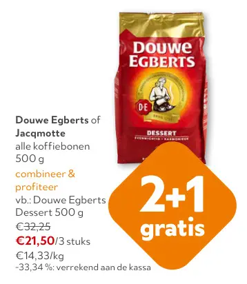 Promotie: Douwe Egberts of Jacqmotte