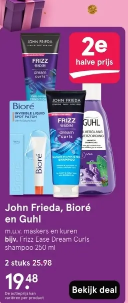 Aanbieding: John Frieda, Bioré en Guhl