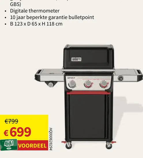 Promotie: Weber Spirit