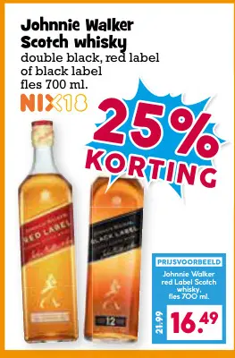 Aanbieding: Johnnie Walker Scotch whisky