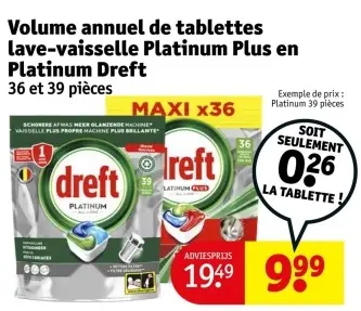 Offre: Platinum Plus en Platinum Dreft