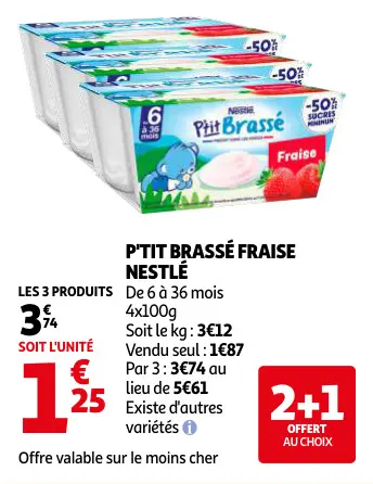 Offre: P'tit brassé fraise
