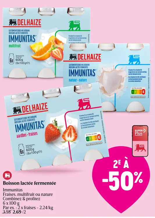 Offre: Boisson lactée fermentée Immunitas