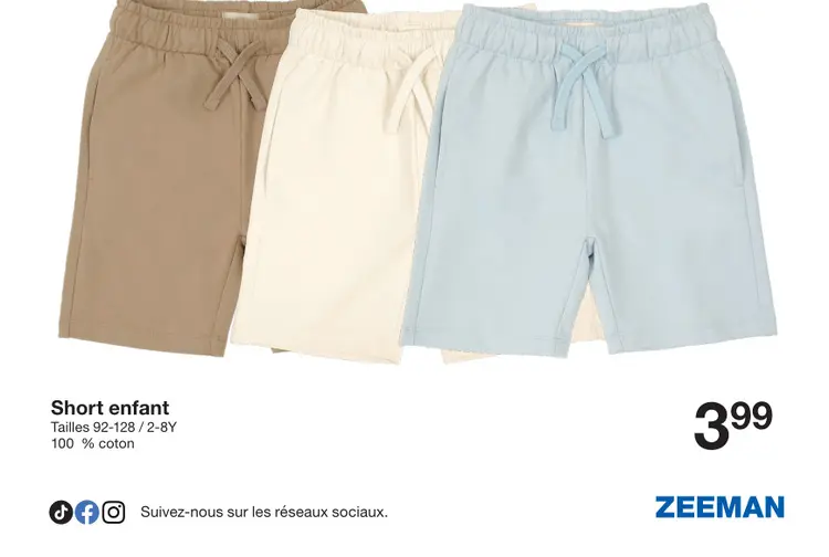 Offre: Short enfant