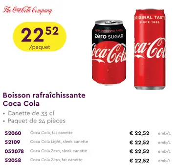 Offre: Boisson rafraîchissante Coca Cola