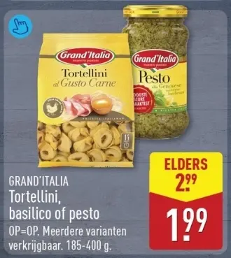 Aanbieding: Tortellini, basilico of pesto