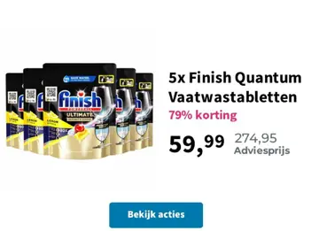 Aanbieding: Finish Quantum Vaatwastabletten
