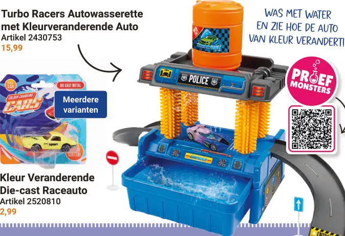 Aanbieding: Turbo Racers Autowasserette met Kleurveranderende Auto