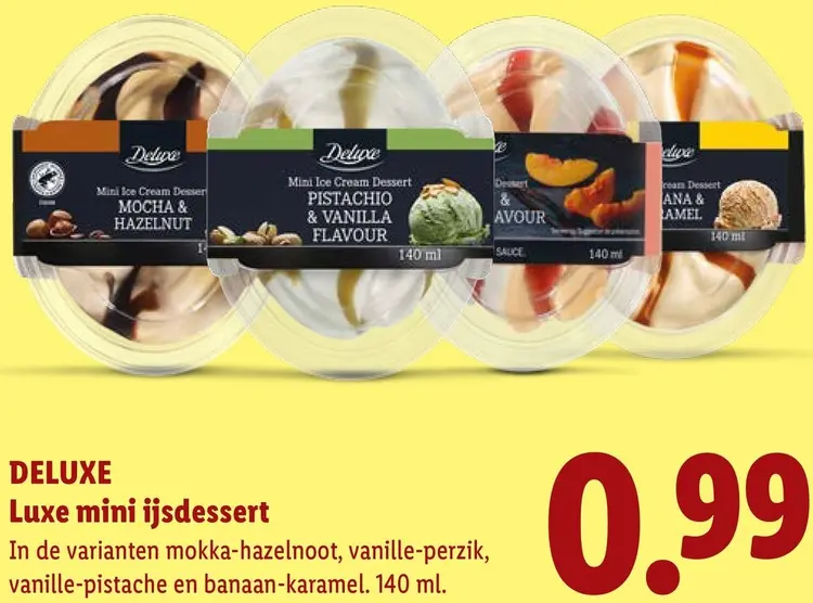 Aanbieding: DELUXE Luxe mini ijsdessert