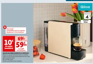 Aanbieding: QILIVE MACHINE ESPRESSO A CAPSULES