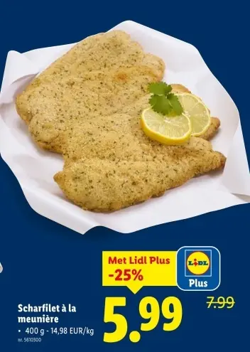 Promotie: Scharfilet à la meunière