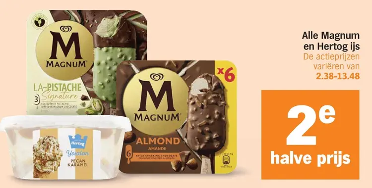 Aanbieding: Alle Magnum en Hertog ijs