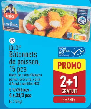 Offre: Bâtonnets de poisson