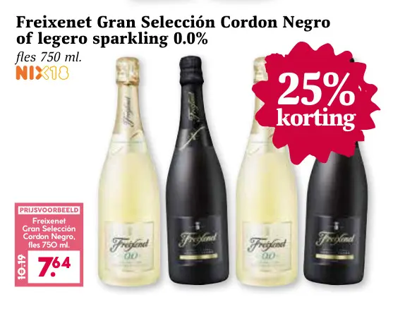Aanbieding: Gran Selección Cordon Negro of Legero sparkli