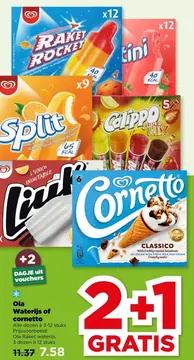Aanbieding: Ola Waterijs of cornetto