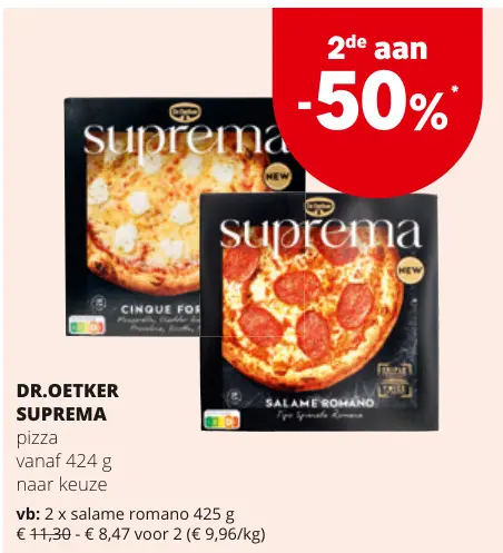 Promotie: Dr. Oetker Suprema pizza