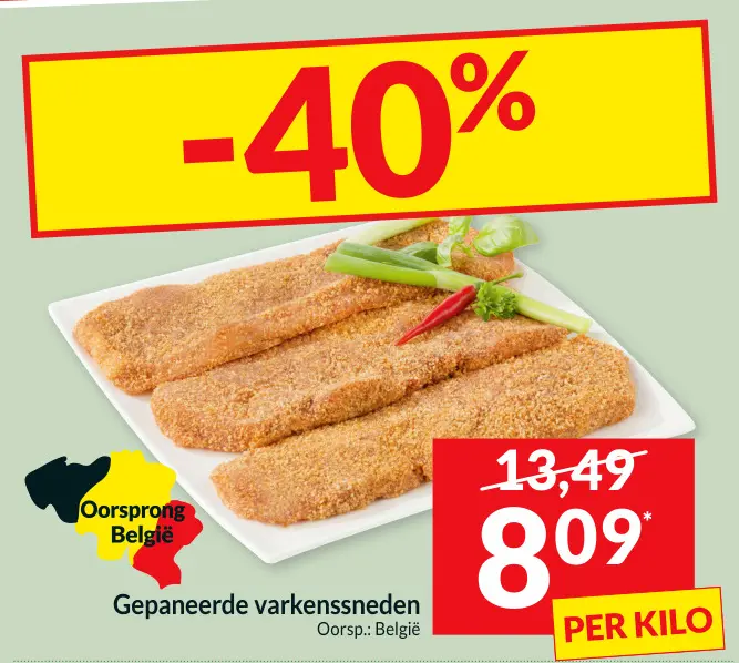 Promotie: Gepaneerde varkenssneden