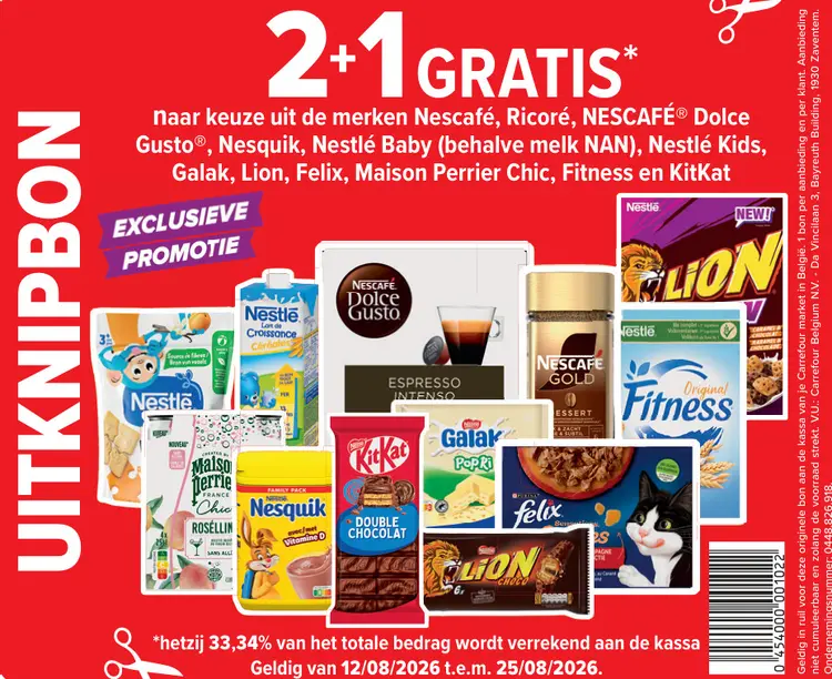 Promotie: 2+1 gratis