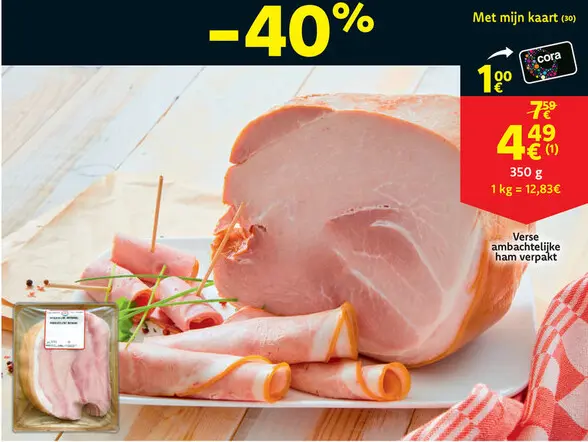 Aanbieding: Verse ambachtelijke ham