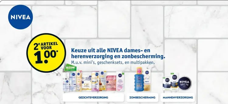 Aanbieding: NIVEA dames- en herenverzorging en zonbescherming