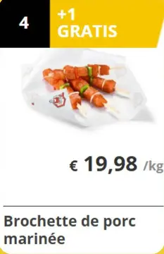 Aanbieding: Brochette de porc marinée