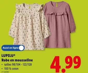 Offre: Robe en mousseline