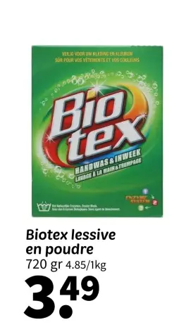Offre: Biotex lessive en poudre