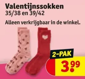 Aanbieding: Valentijnssokken