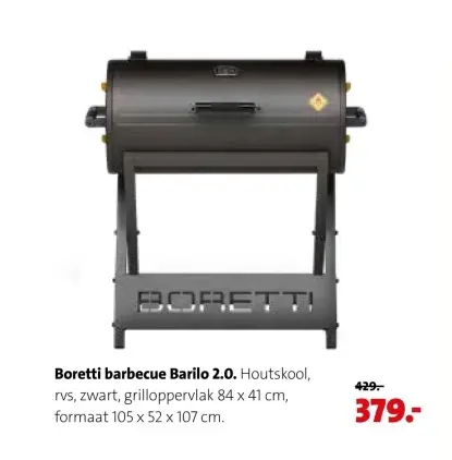 Aanbieding: Boretti barbecue Barilo 2.0