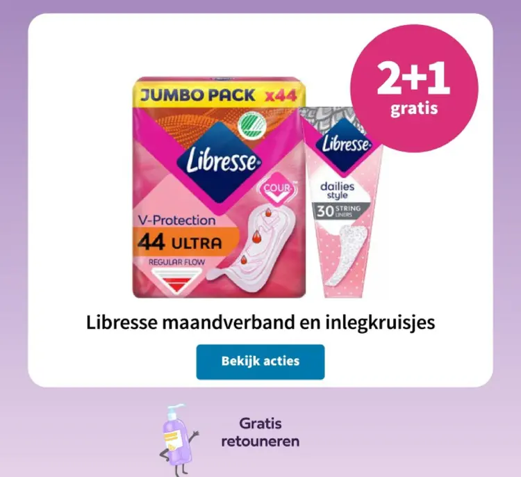 Aanbieding: maandverband en inlegkruisjes