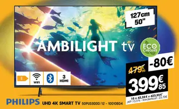 Aanbieding: Philips uhd 4k smart tv