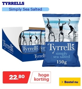 Aanbieding: TYRRELLS - Simply Sea Salted 8x150 gram