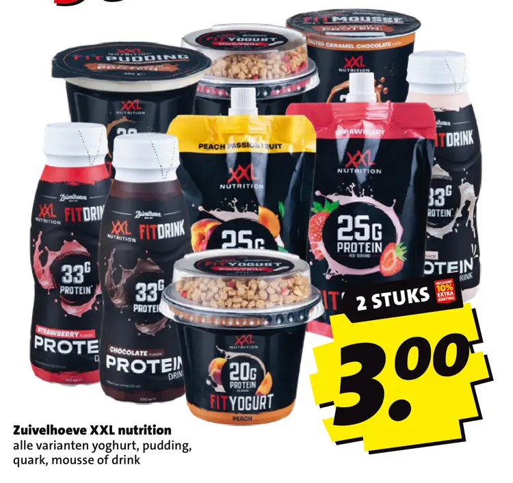 Aanbieding: Yoghurt, pudding, quark, mousse of drink