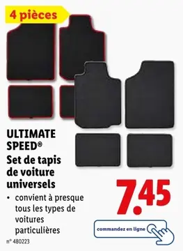 Offre: Set de tapis de voiture universels