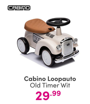 Aanbieding: Cabino Loopauto Old Timer Wit