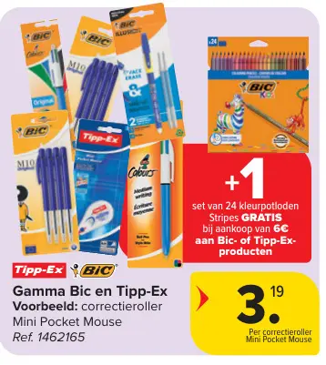 Aanbieding: Gamma Bic en Tipp-Ex 