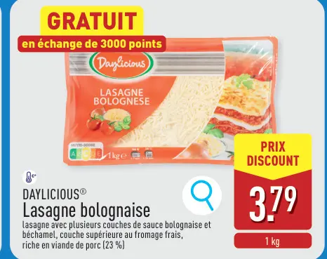 Offre: Lasagne bolognaise