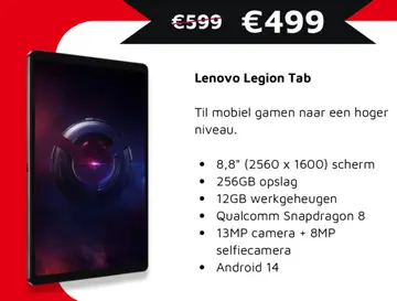 Aanbieding: Lenovo Legion Tab