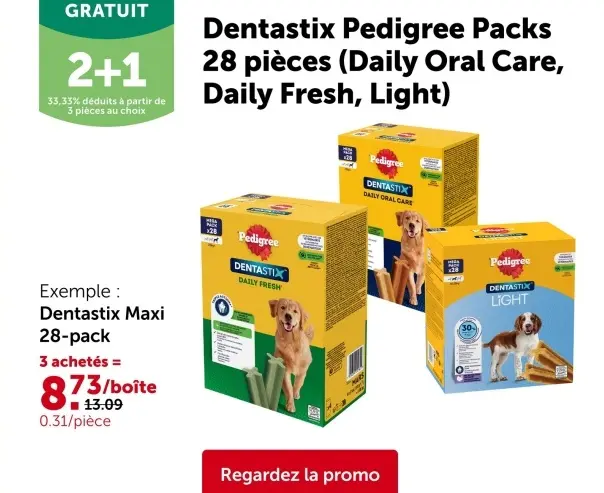 Offre: Dentastix Pedigree Packs