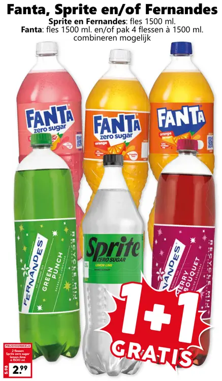Aanbieding: Sprite, Fernandes, Fanta
