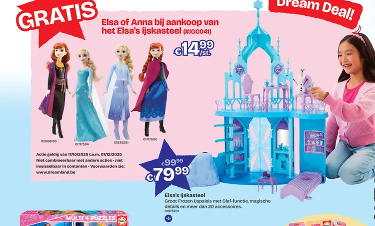 Aanbieding: GRATIS Elsa of Anna pop bij aankoop van Elsa's Kasteel