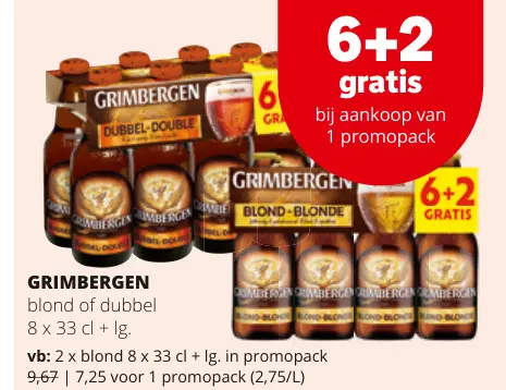 Promotie: Grimbergen blond of dubbel