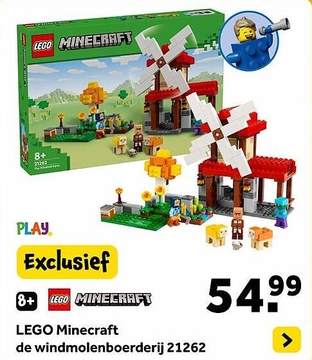 Aanbieding: LEGO Minecraft de windmolenboerderij 21262