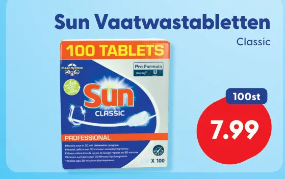 Aanbieding: Sun Vaatwastabletten Classic
