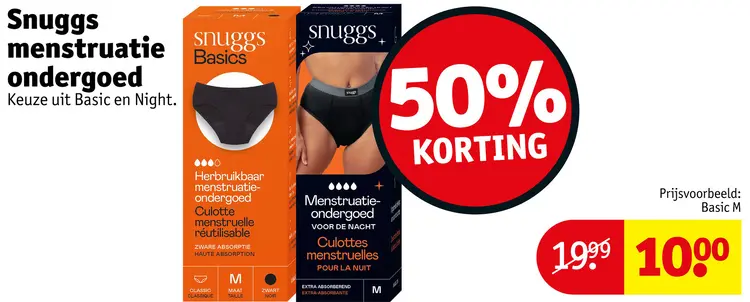 Aanbieding: Snuggs menstruatie ondergoed