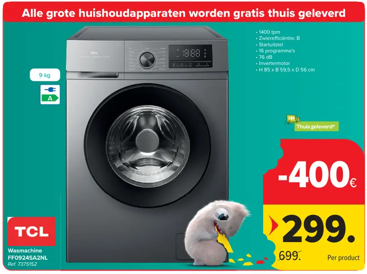 Promotie: Wasmachine